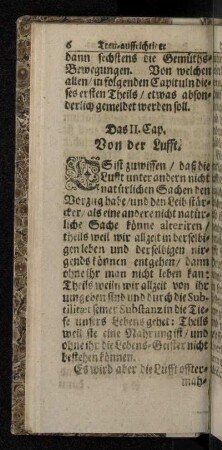Das II. Cap. Von der Lufft.
