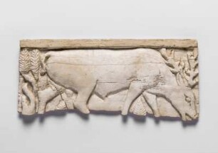 Elfenbeinrelief: Äsender Hirsch
