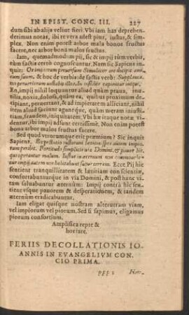 Feriis Decollationis Ioannis In Evangelium ...