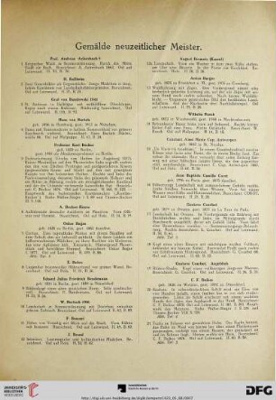Gemälde neuzeitlicher Meister (Nr. 1-125)
