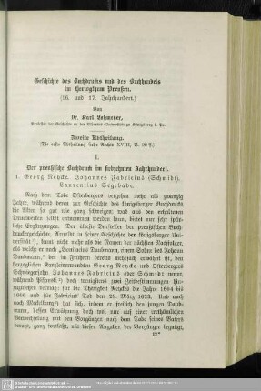 Geschichte des Buchdrucks und des Buchhandels im Herzogthum Preußen : (16. und 17. Jahrhundert)
