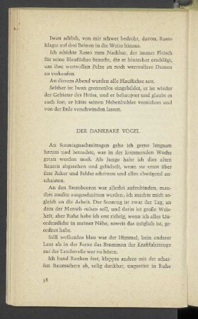Der dankbare Vogel