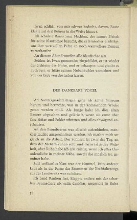 Der dankbare Vogel