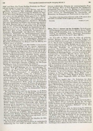 330-332 [Rezension] Antwort aus der Geschichte