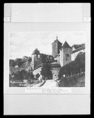 Rothenburger ob der Tauber, Kobolzeller Tor : Rothenburger ob der Tauber. Kobolzeller Tor und Siebersturm