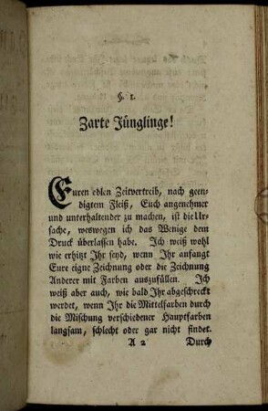 §. 1. Zarte Jünglinge!
