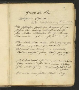1-129 vorwiegend Schriftstückzählung, Gazette du Roi