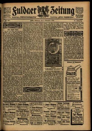Zweite Ausgabe vom Mittwoch, den 09. November 1904.
