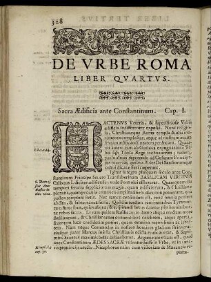 [Libri Quarti. Quo sacra, & recentioris ætatis ædificia referuntur.]