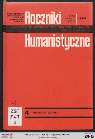 46: Roczniki Humanistyczne: Historia Sztuki = History of art = Histoire de l'art