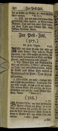 Zur Pest-Zeit.