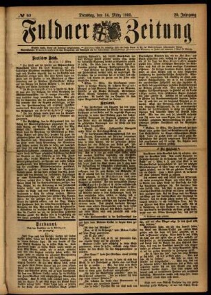 Ausgabe vom Dienstag, den 14. März 1893.