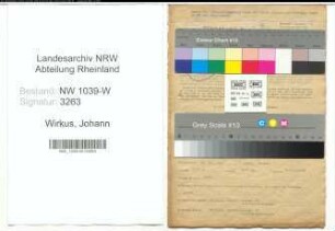 Entnazifizierung Johann Wirkus , geb. 26.12.1897 (Amtsinspektor)
