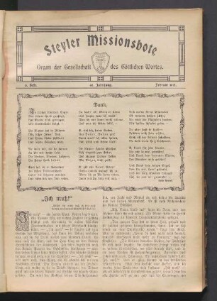 5. Heft. 40. Jahrgang. Februar 1913