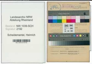 Entnazifizierung Heinrich Scheidemantel , geb. 24.04.1886 (Angestellter)