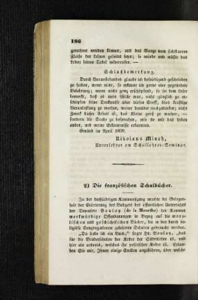 ¬Die¬ französischen Schulbücher : [Mannigfaltiges]