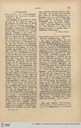 Literatur / [Notizen] / Kunstmarkt
