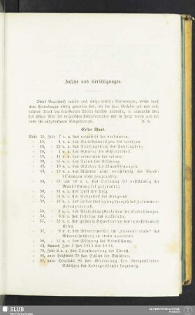 Zusätze und Berichtigungen