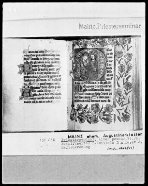 Liber precum: folio ?, Initiale D, Marienkrönung