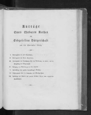 Acta Conventus Senatus et Civium, Lunae d. 16. Decembris1844
