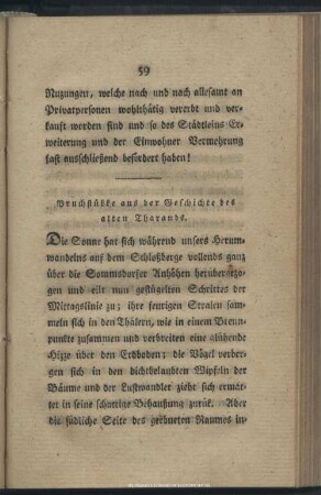 Bruchstücke aus der Geschichte des alten Tharands