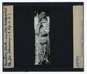 Chartres, Kathedrale Notre-Dame : Mittleres Nordportal, linkes Gewände, 2. Figur von links, Abraham