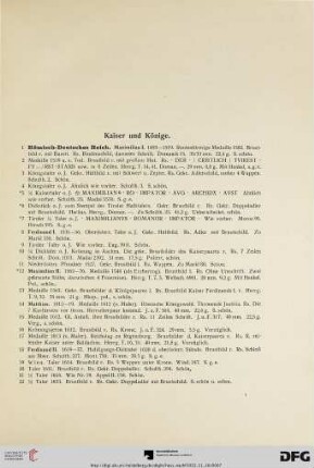 Kaiser und Könige (Nr. 1-218)