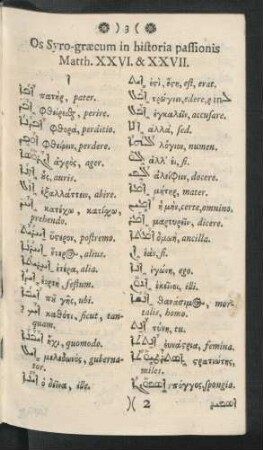 Os Syro-graecum in historia passionis Matth. XXVI. & XXVII.