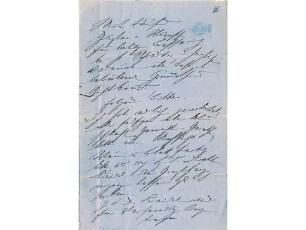 Originalbrief der Großherzogin Luise an Alwine Schroedter