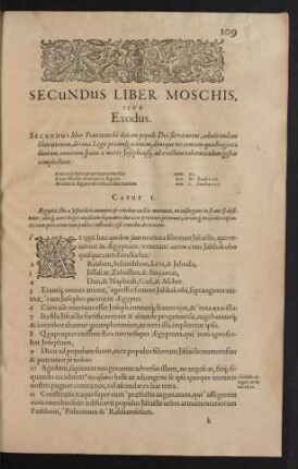 Secundus Liber Moschis, Sive Genesis.