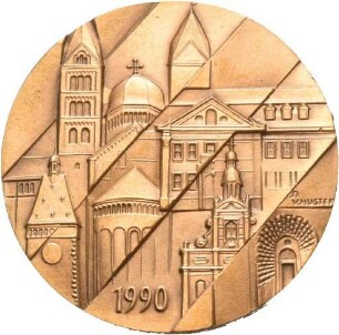 Jubiläumsmedaille von Victor Huster auf 2000 Jahre Speyer