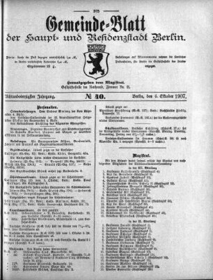 1907,40: No. 40, 6. Oktober 1907