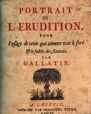 Portrait de l'erudition