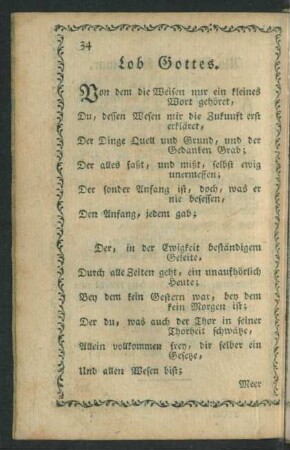 Lob Gottes.