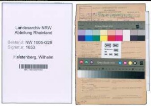 Entnazifizierung Wilhelm Halstenberg , geb. 13.05.1913 (Bahninspektor)