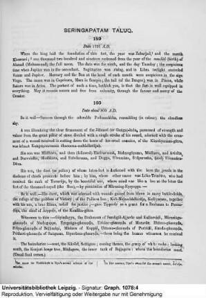 Appendix (Seringapatam Taluk and Nañjangūḍ Taluk)