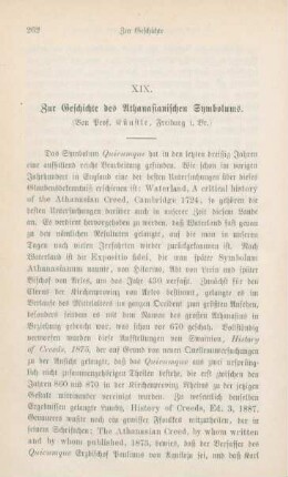 262-271 Zur Geschichte des Athanasianischen Symbolums