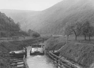 Hölzerne Hilfsschleuse/Lahn