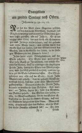 Evangelium am zweiten Sontage nach Ostern.