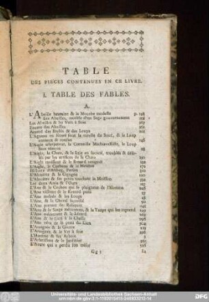 Table Des Pieces Contenues En Ce Livre.
