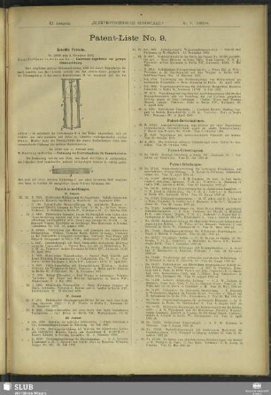 Patent-Liste No. 9