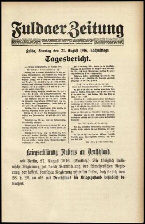 Ausgabe vom Sonntag, den 27. August 1916.