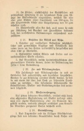 § 24. Entwässerung