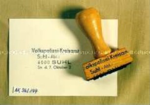 Stempel "Volkspolizei-Kreisamt Suhl"