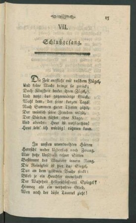 VII. Schlußgesang.