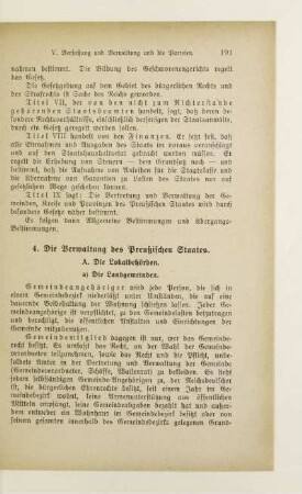 4. Die Verwaltung des Preußischen Staates