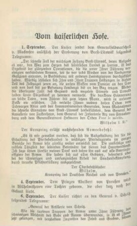 Vom kaiserlichen Hofe