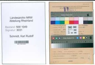 Entnazifizierung Karl Rudolf Schmidt , geb. 17.11.1921 (Dozent)