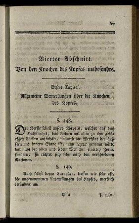 Vierter Abschnitt. Von den Knochen des Kopfes insbesondre.
