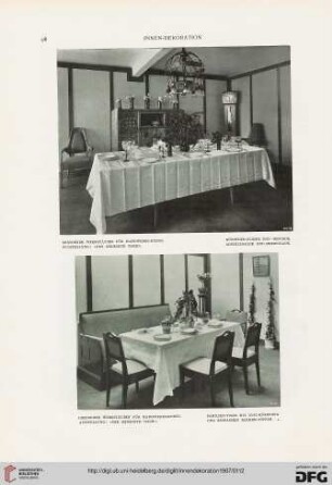 Ausstellung "Der Gedeckte Tisch": arrangiert von J. A. Lux
